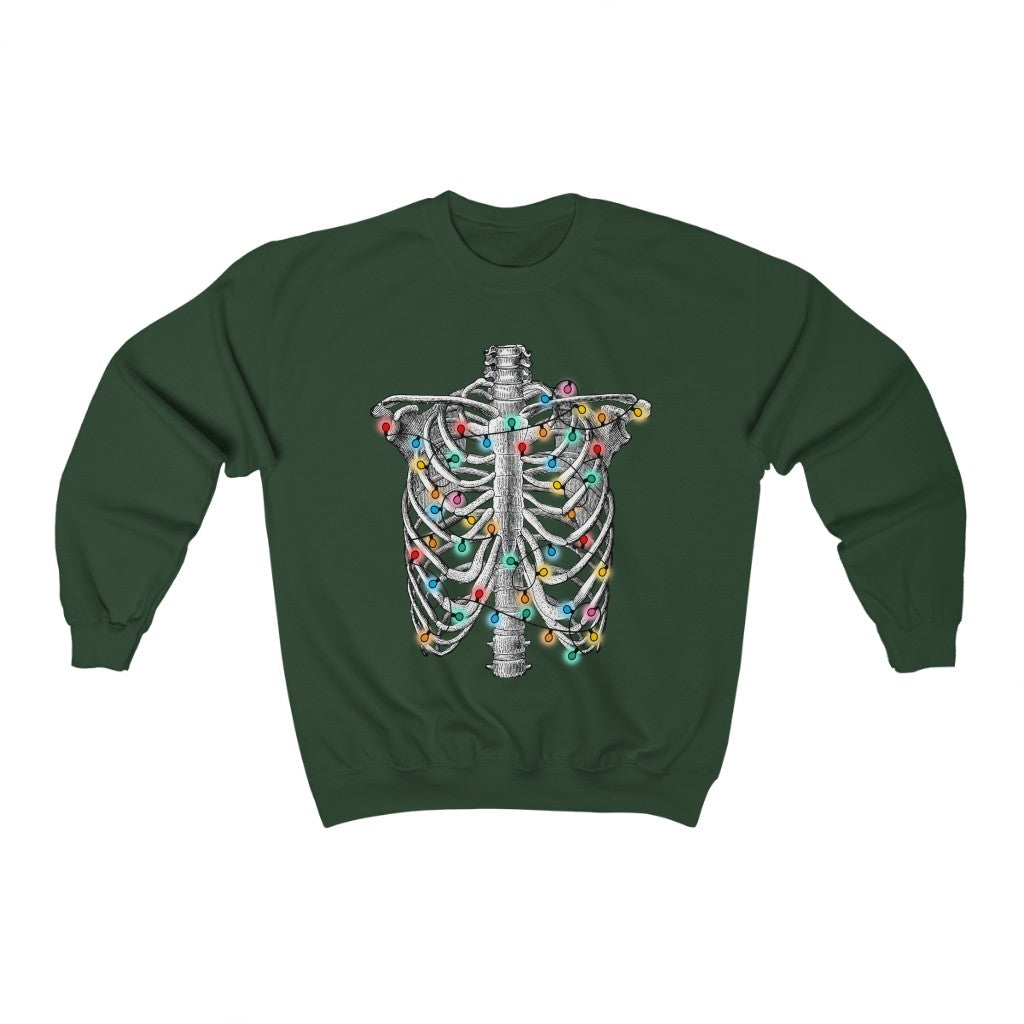 Christmas Ribcage Sweatshirt - Happy Place Studio