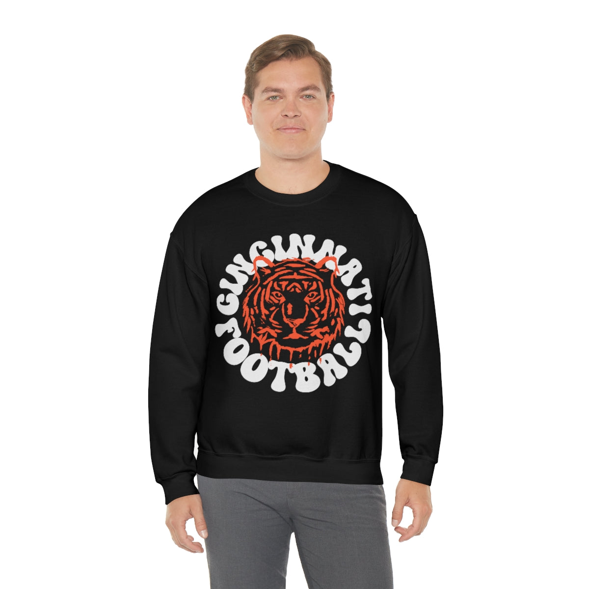 Retro Cincinnati Football Crewneck Sweatshirt - Happy Place Studio