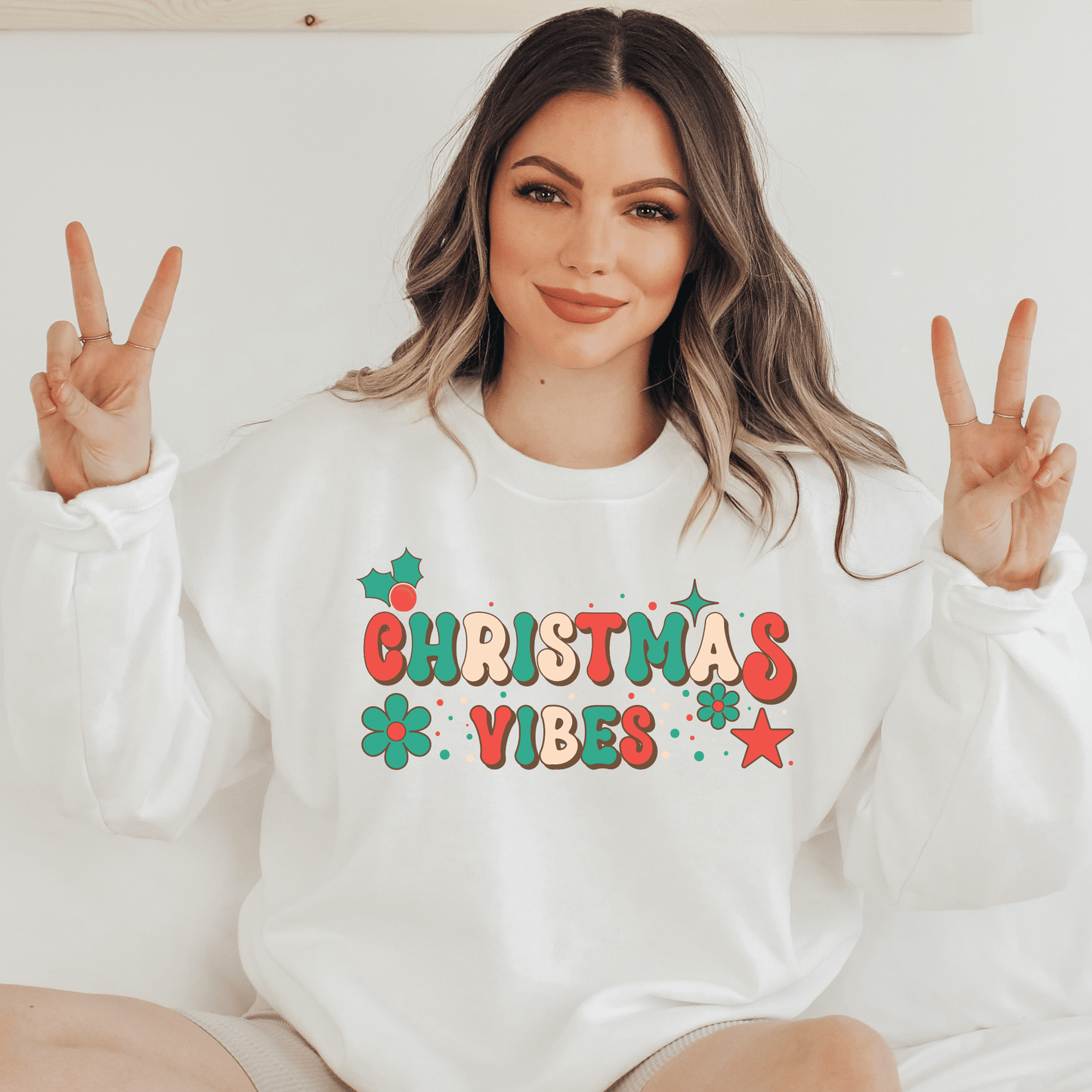 Christmas Vibes Sweatshirt - Happy Place Studio