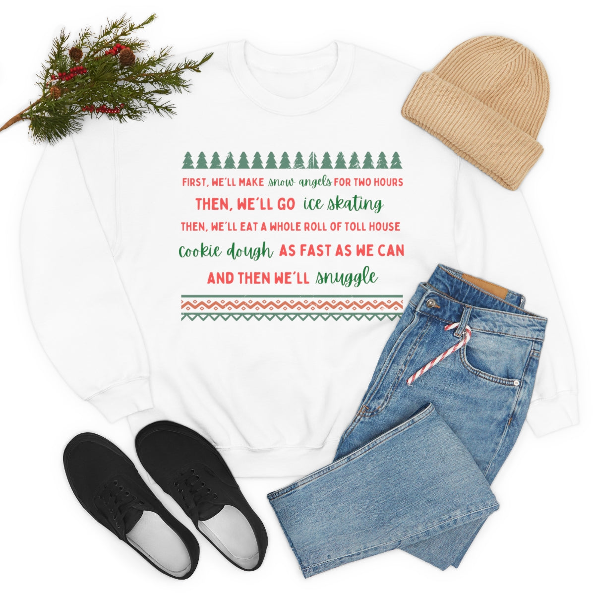 Christmas Elf Crewneck Sweatshirt - Happy Place Studio