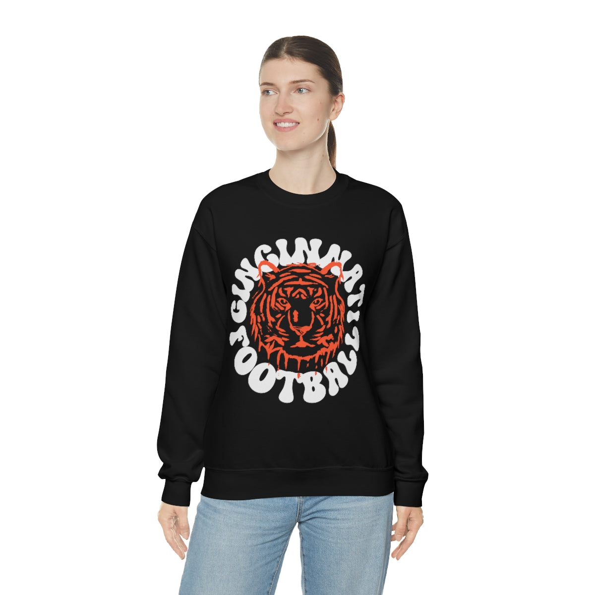 Retro Cincinnati Football Crewneck Sweatshirt - Happy Place Studio
