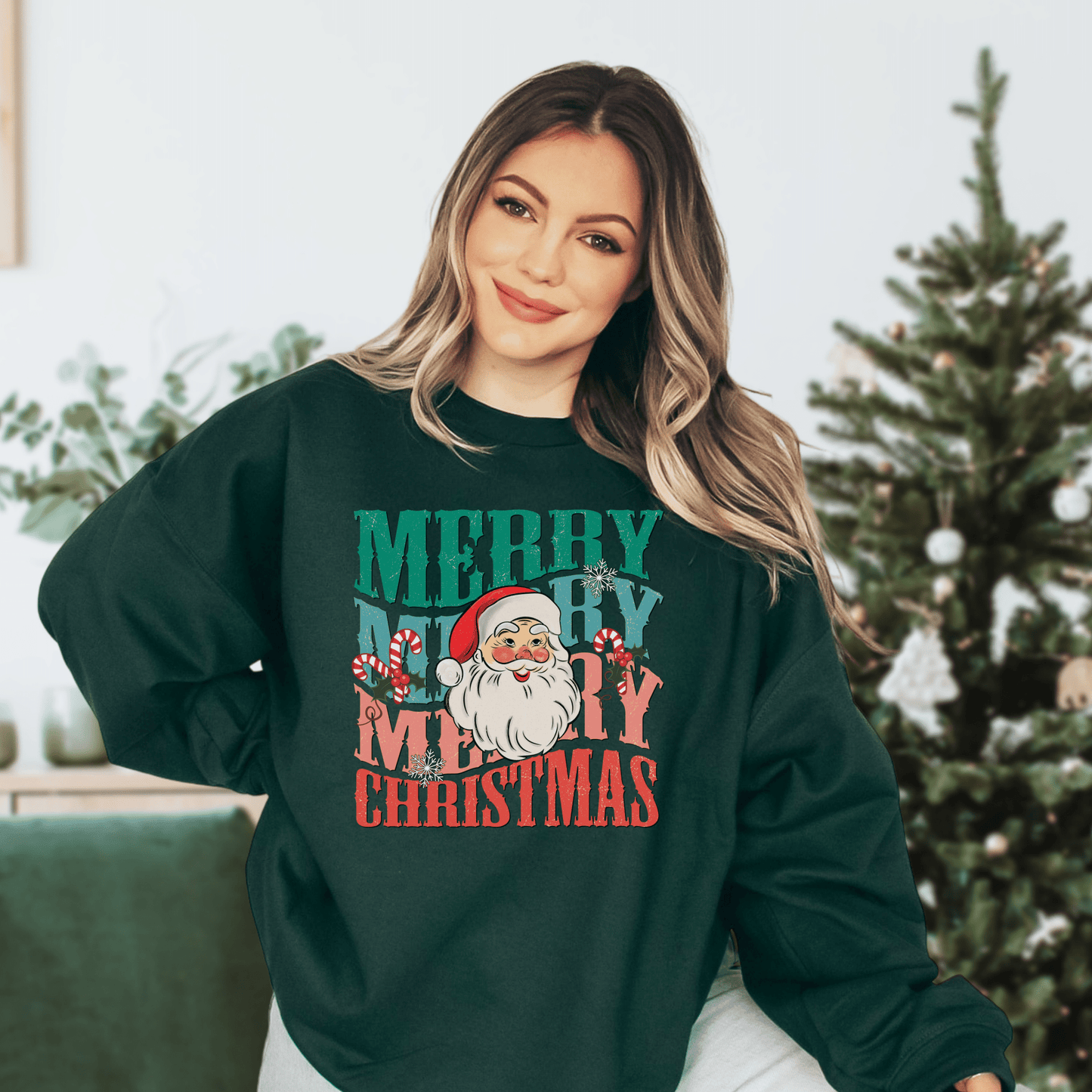Vintage Merry Christmas Sweatshirt - Happy Place Studio