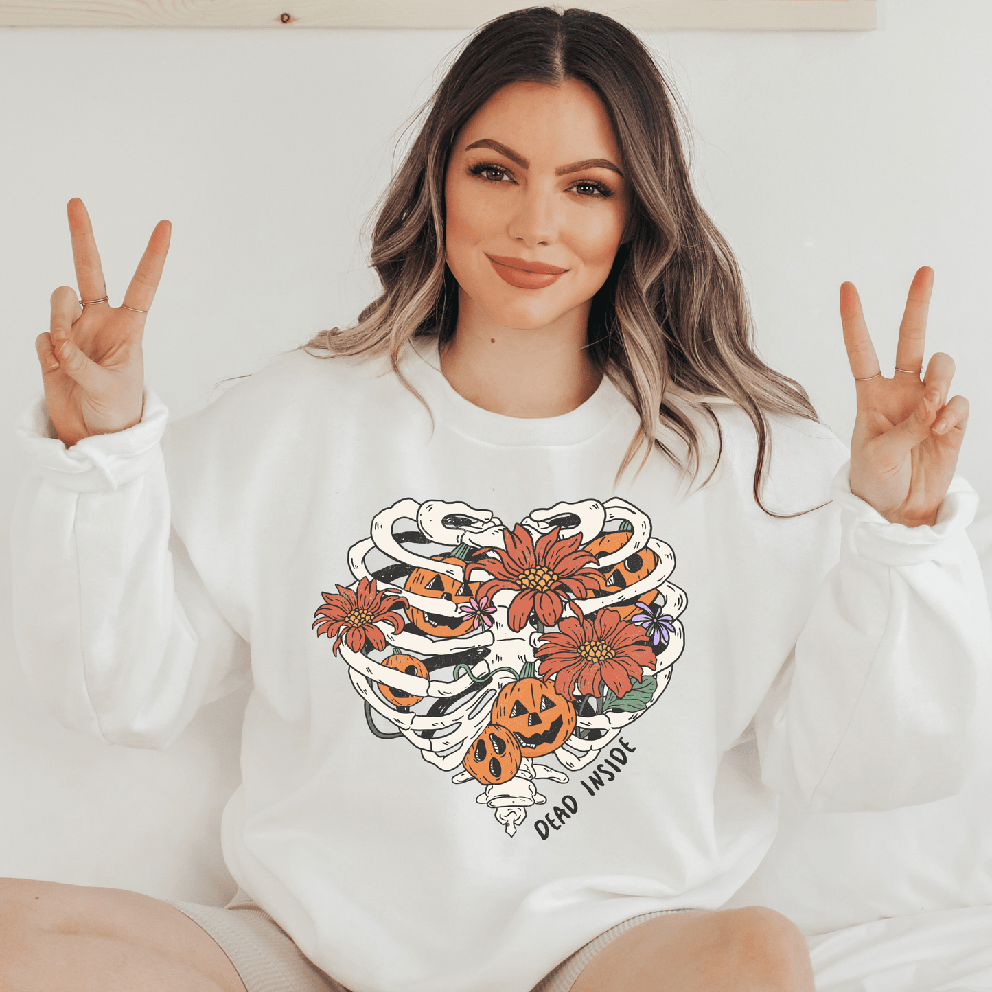 Dead Inside Halloween Sweatshirt - Happy Place Studio