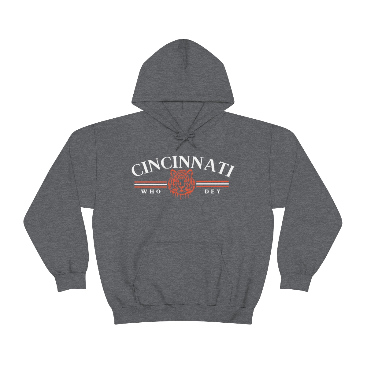 Vintage Style Cincinnati Who Dey Hoodie Sweatshirt - Happy Place Studio