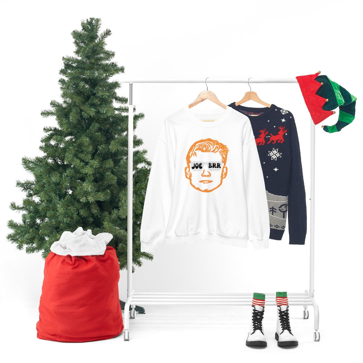 Joe Brr Orange Crewneck Sweatshirt - Happy Place Studio