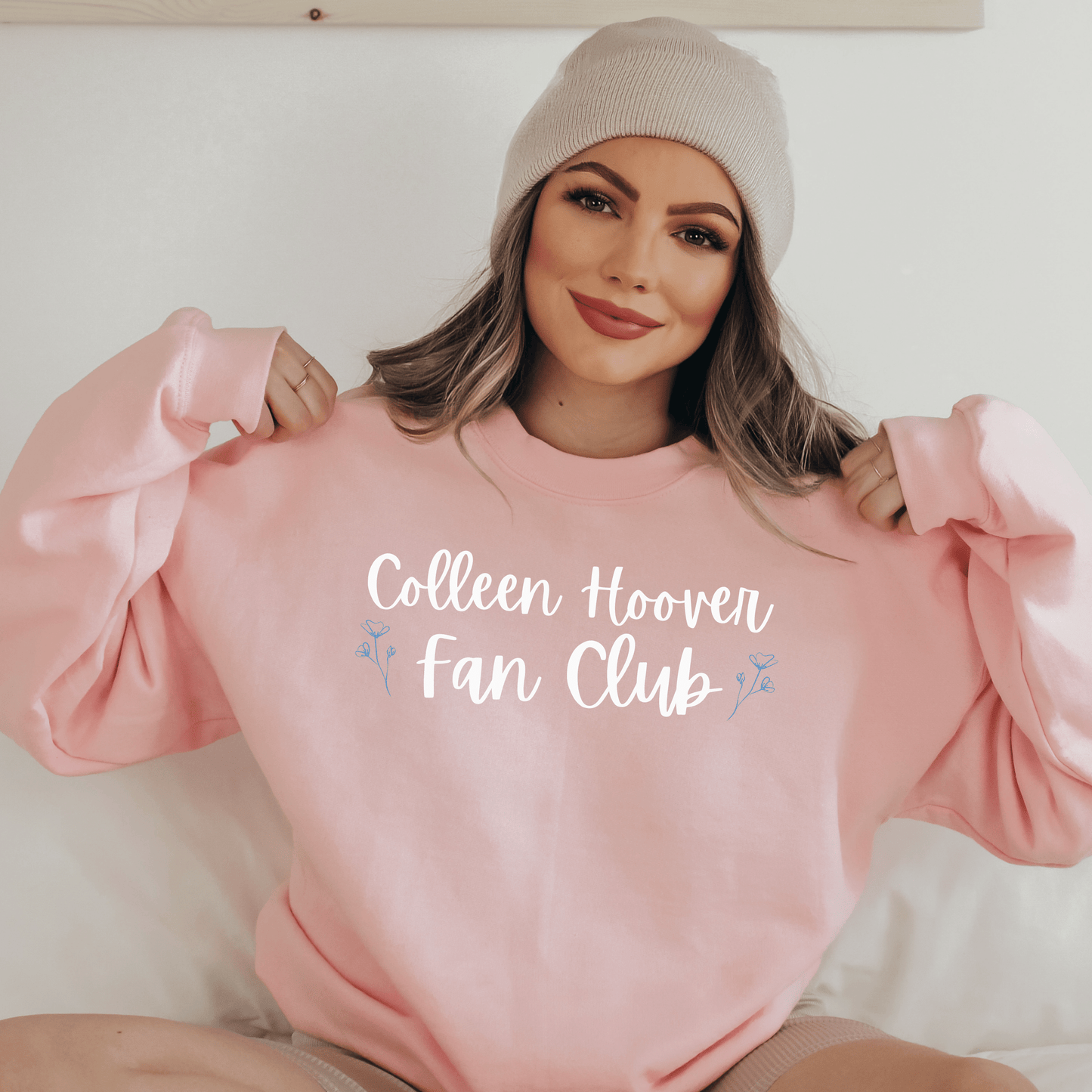 White Lettering Colleen Hoover Fan Club Crewneck Sweatshirt - They Said It Studio