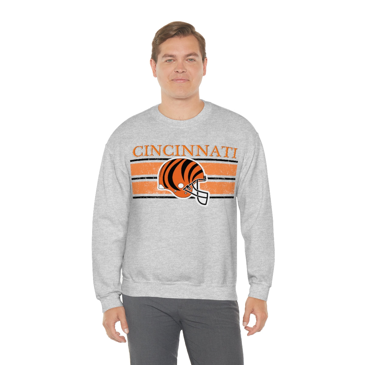 Vintage Cincinnati Orange Crewneck Sweatshirt - Happy Place Studio