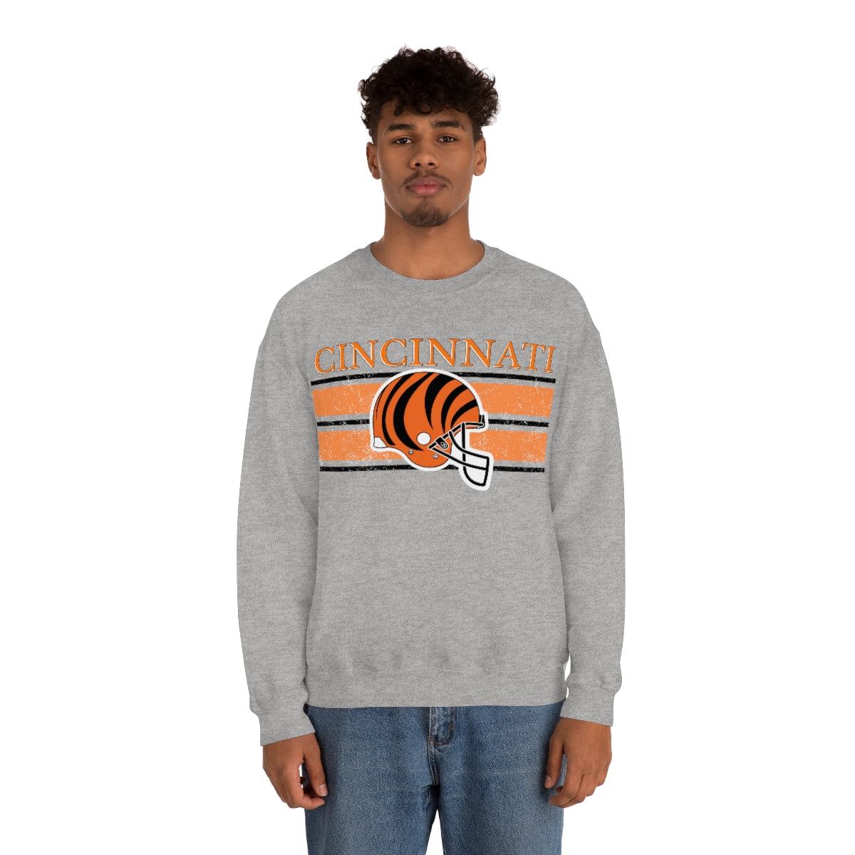 Vintage Cincinnati Orange Crewneck Sweatshirt - Happy Place Studio