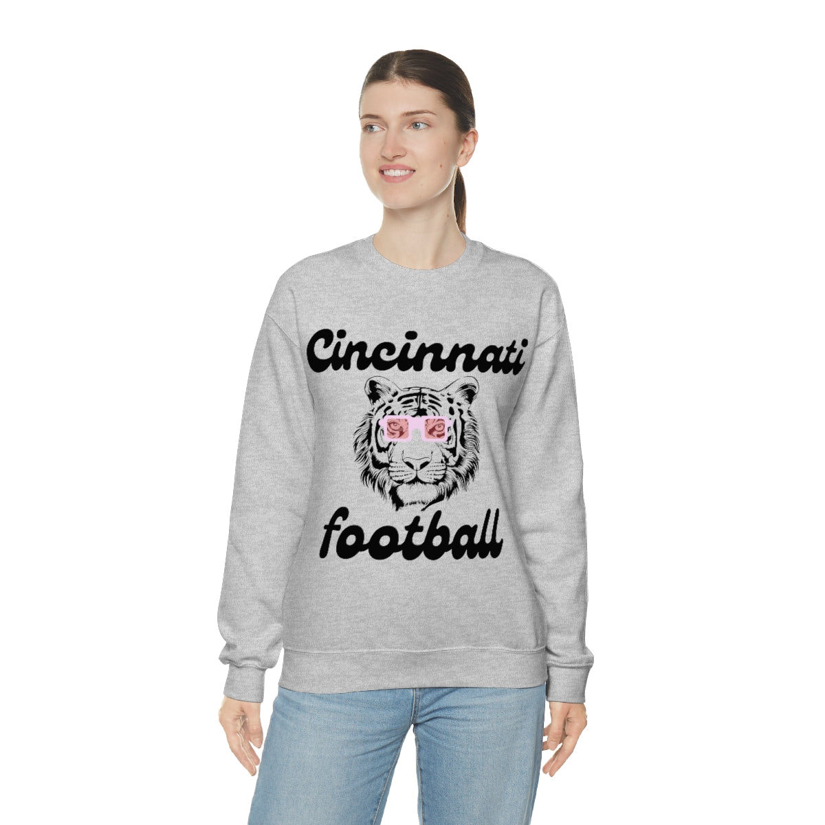 Cincinnati Football Tiger Crewneck Sweatshirt - Happy Place Studio