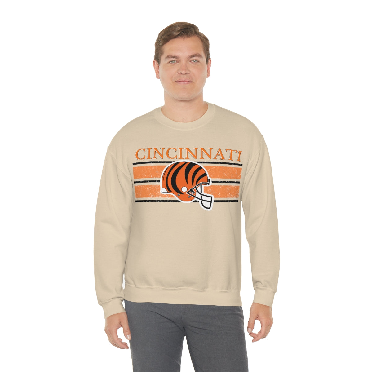 Vintage Cincinnati Orange Crewneck Sweatshirt - Happy Place Studio