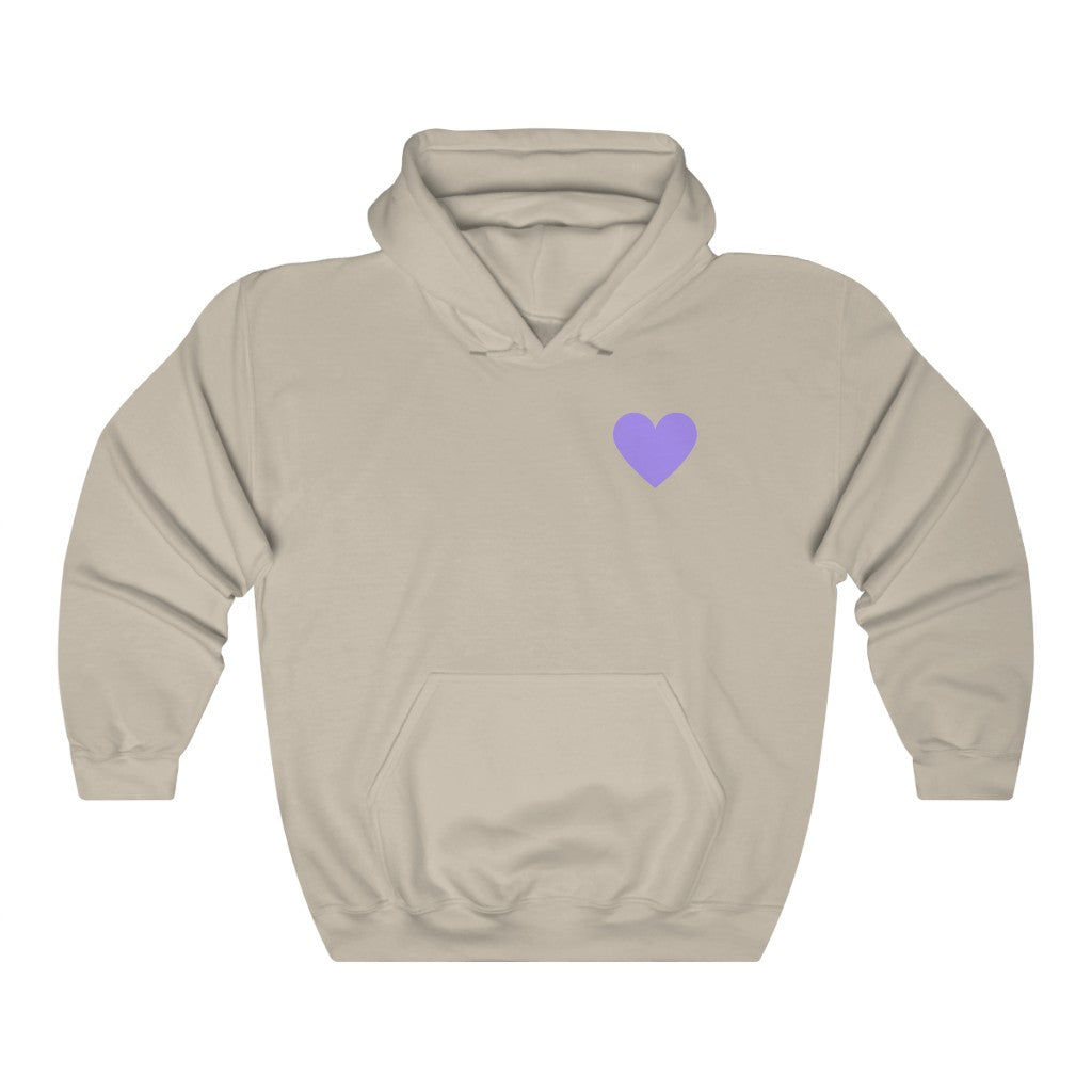 Purple Hearts Quote Hoodie - They Said It Studio