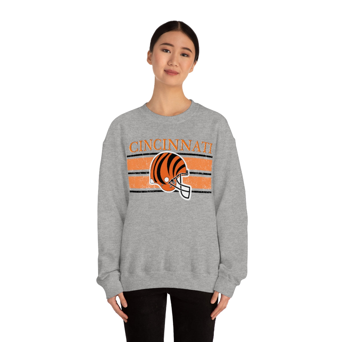 Vintage Cincinnati Orange Crewneck Sweatshirt - Happy Place Studio