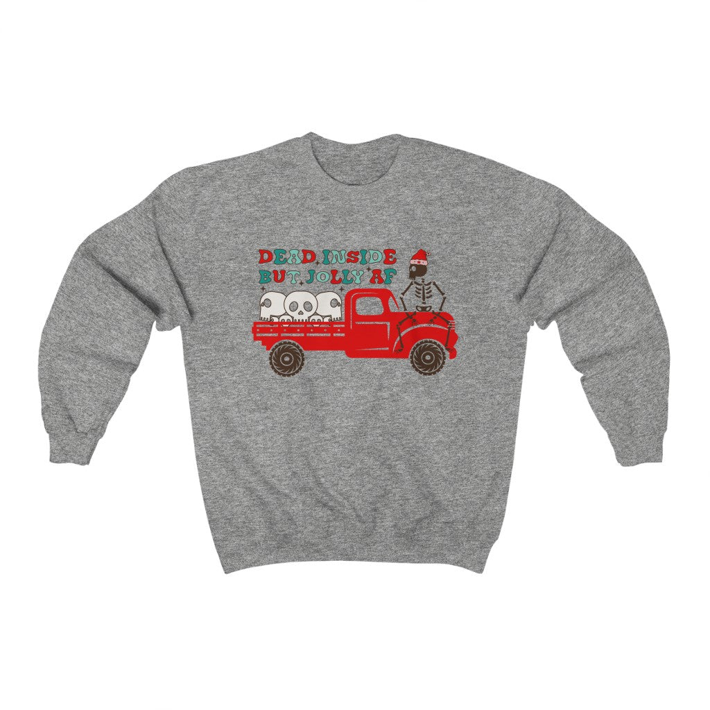 Dead Inside, but Jolly Sweatshirt - Happy Place Studio