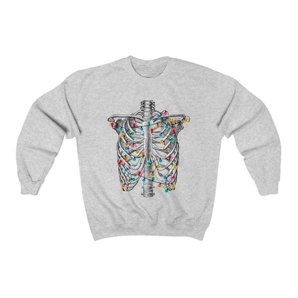 Christmas Ribcage Sweatshirt - Happy Place Studio
