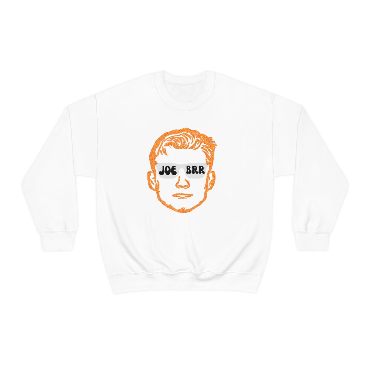 Joe Brr Orange Crewneck Sweatshirt - Happy Place Studio