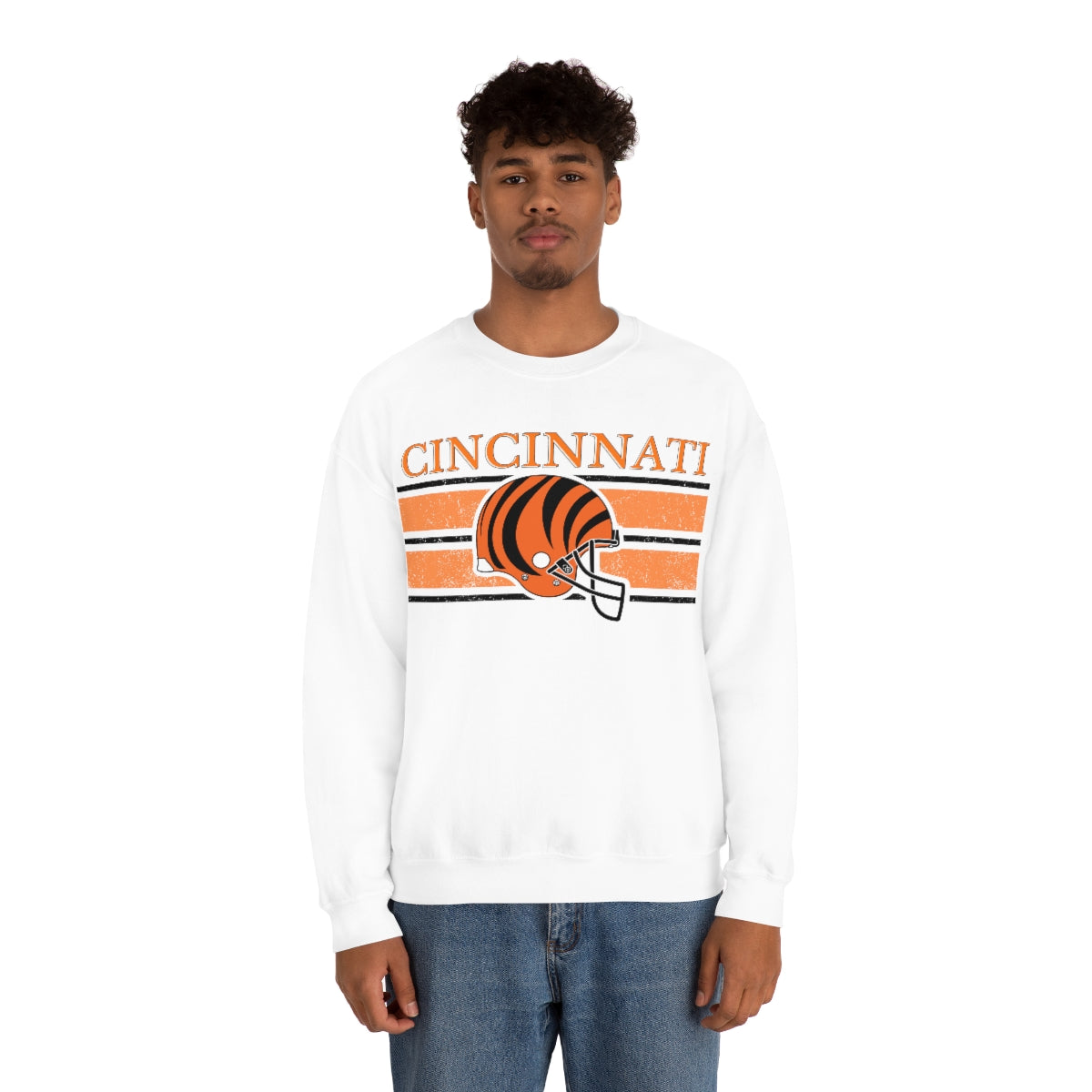 Vintage Cincinnati Orange Crewneck Sweatshirt - Happy Place Studio