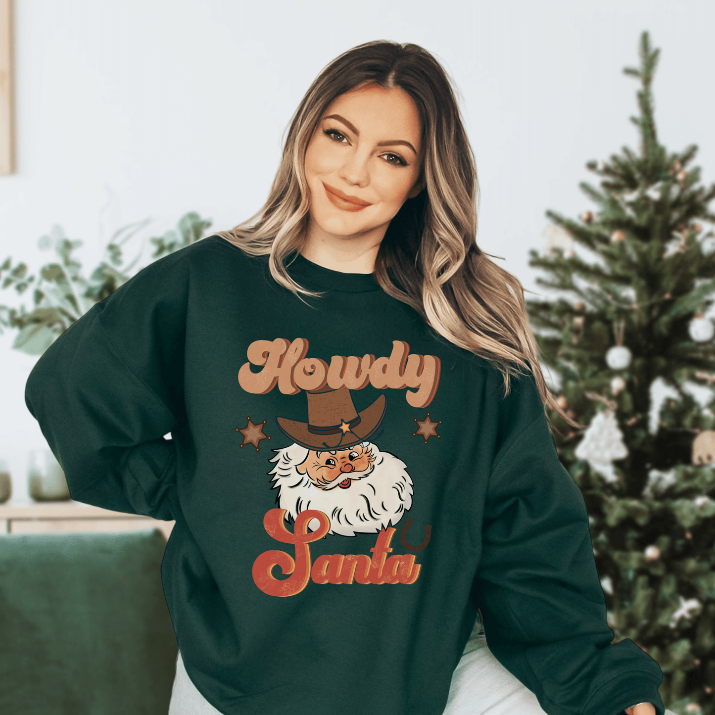 Howdy Santa Sweatshirt - Happy Place Studio
