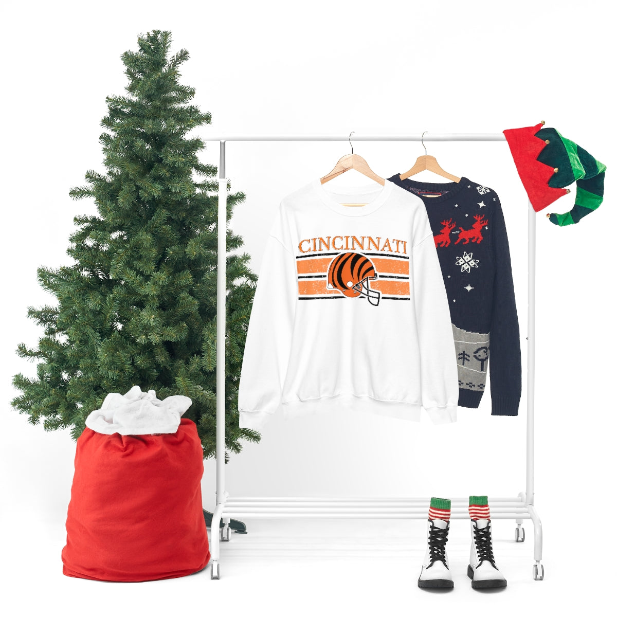 Vintage Cincinnati Orange Crewneck Sweatshirt - Happy Place Studio