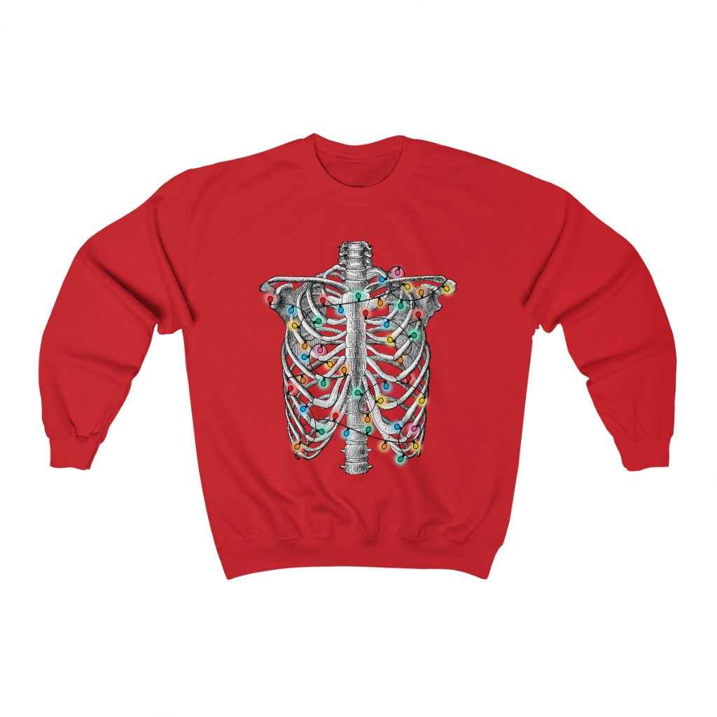 Christmas Ribcage Sweatshirt - Happy Place Studio