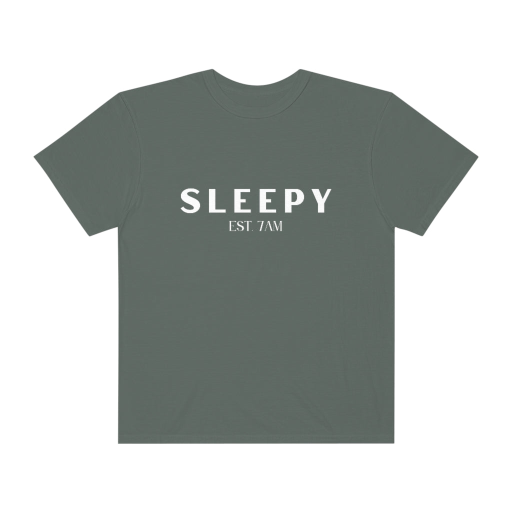 Sleepy White Lettering Tshirt - They Said It Studio