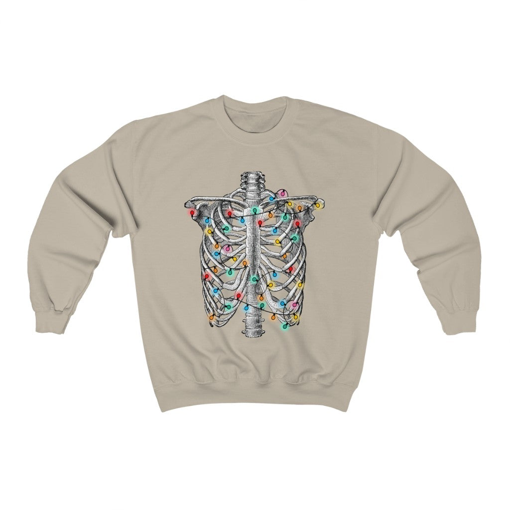 Christmas Ribcage Sweatshirt - Happy Place Studio