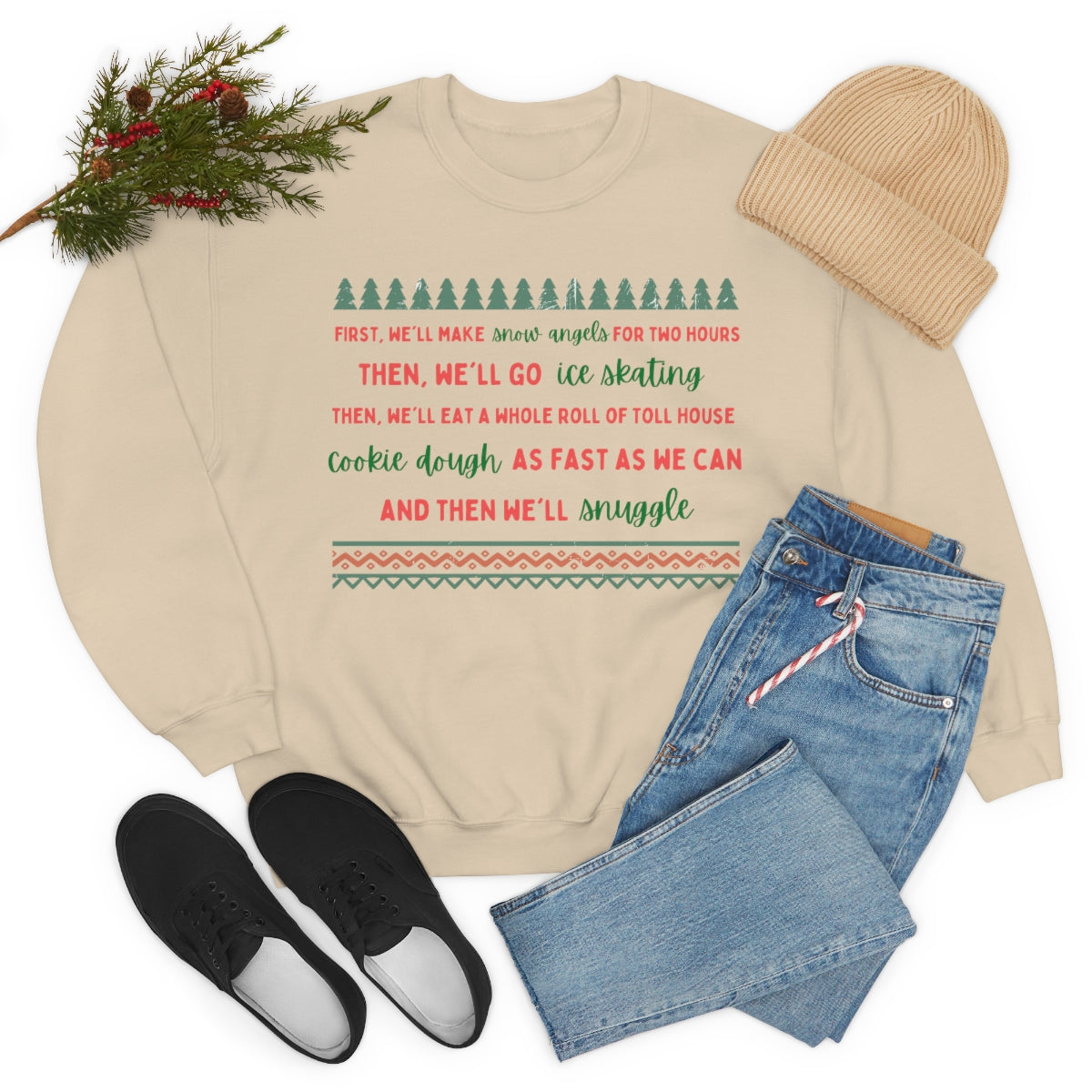 Christmas Elf Crewneck Sweatshirt - Happy Place Studio