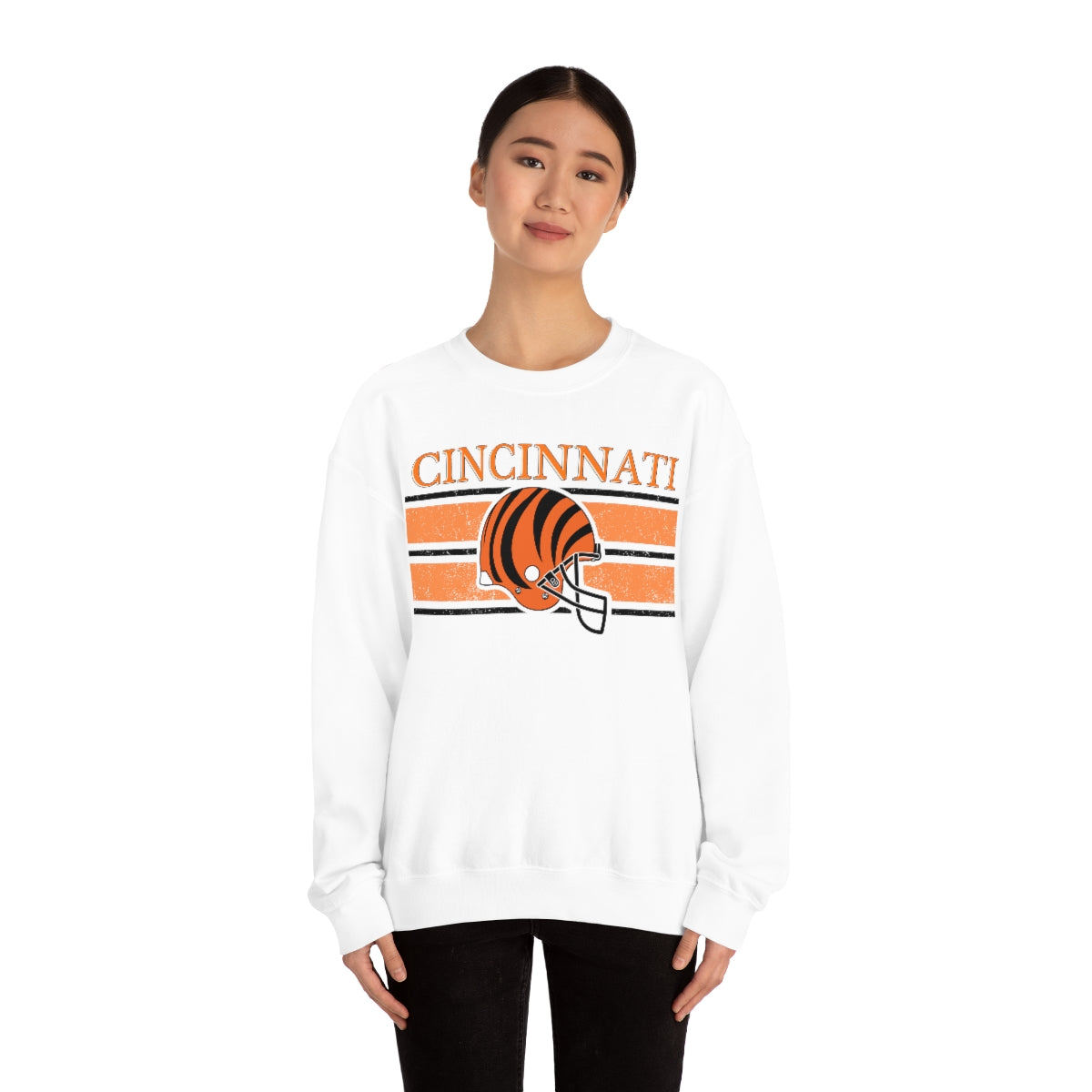 Vintage Cincinnati Orange Crewneck Sweatshirt - Happy Place Studio
