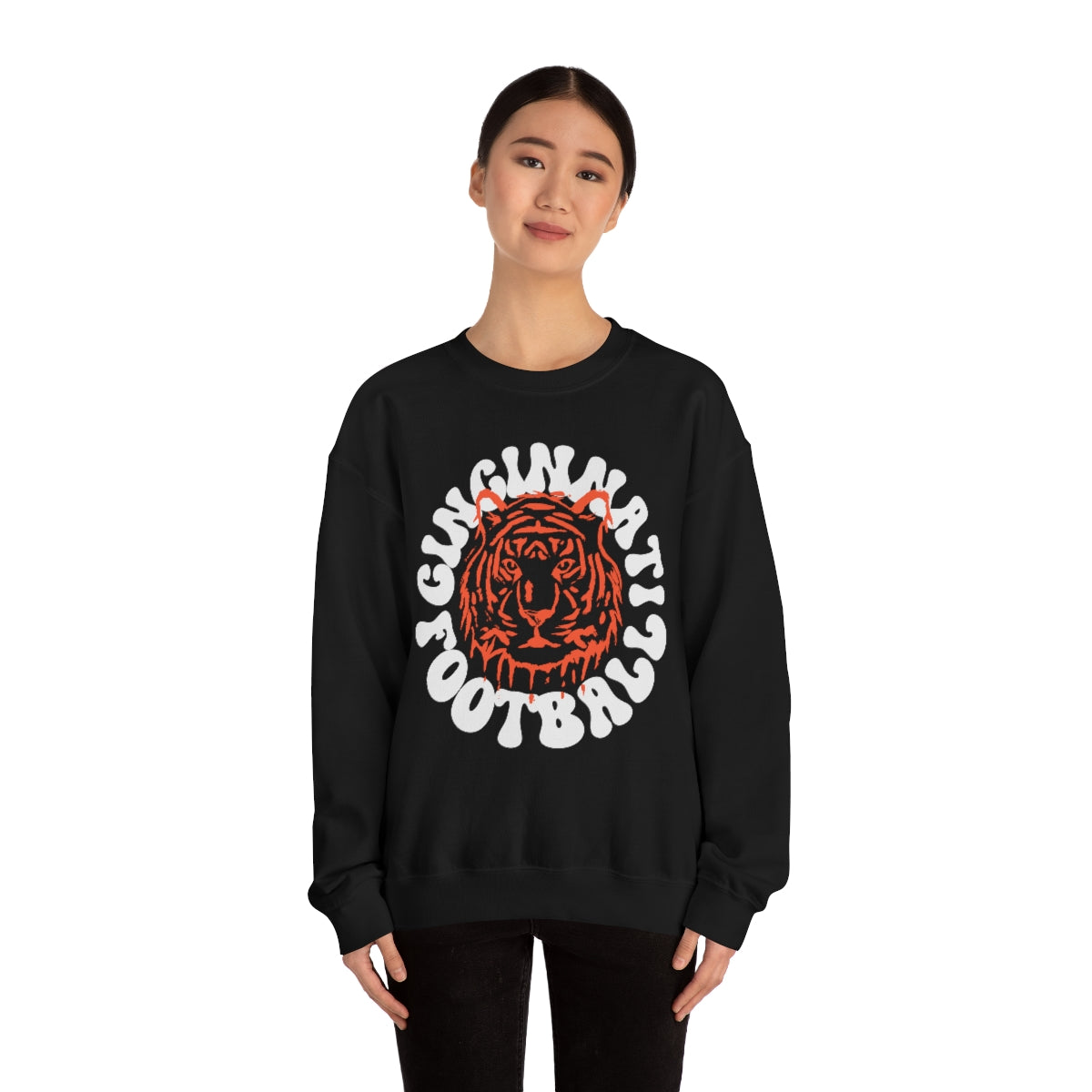 Retro Cincinnati Football Crewneck Sweatshirt - Happy Place Studio