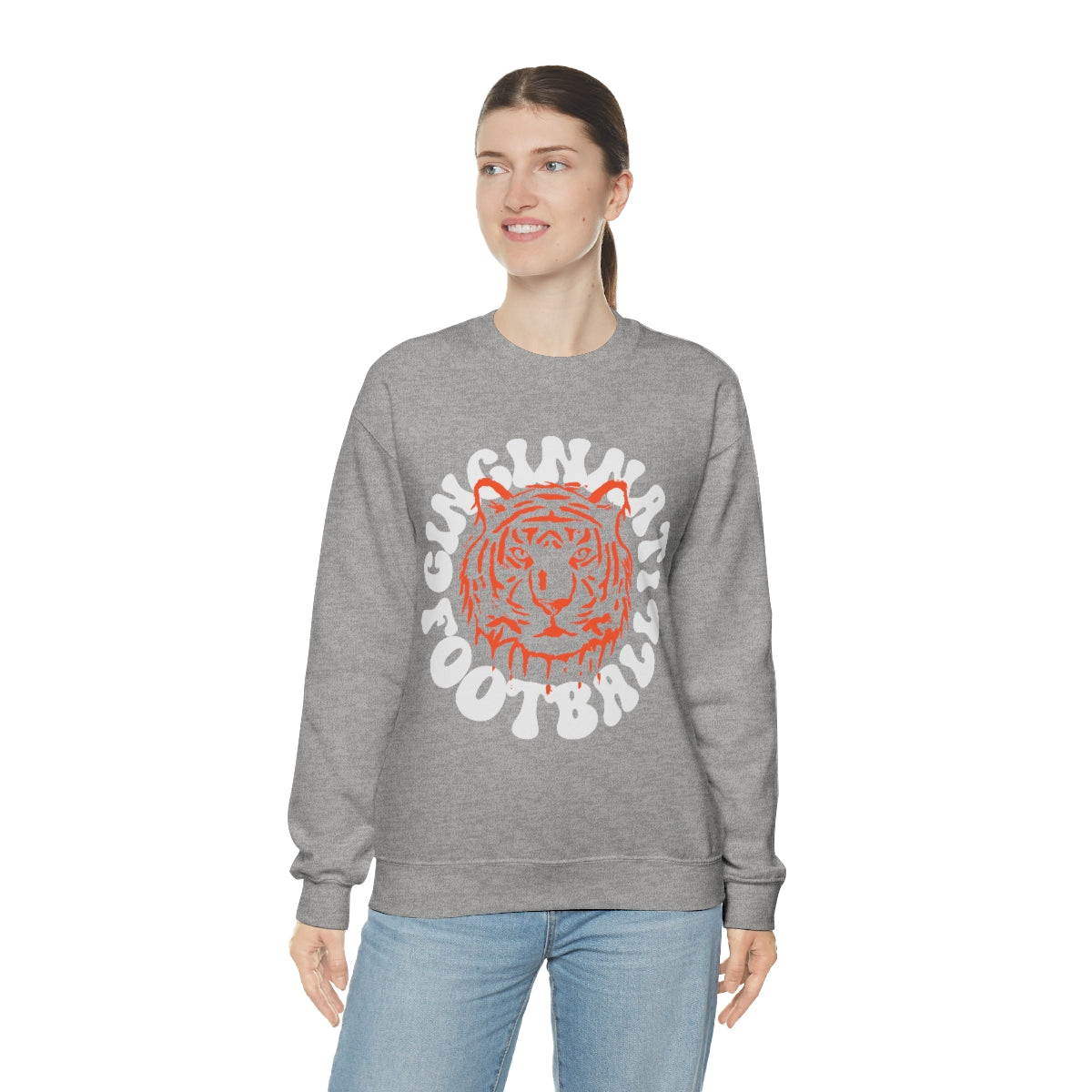 Retro Cincinnati Football Crewneck Sweatshirt - Happy Place Studio