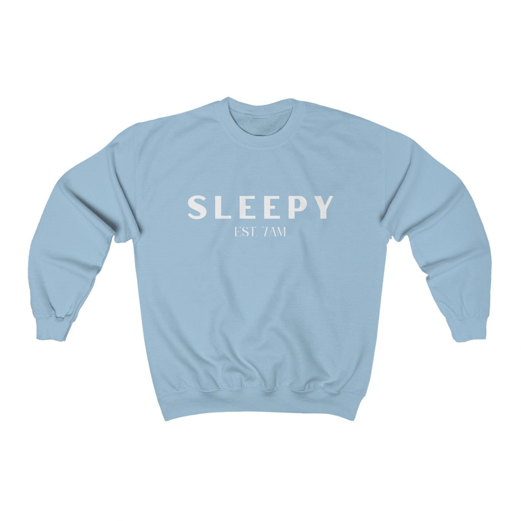 Sleepy White Lettering Crewneck Sweatshirt - They Said It Studio