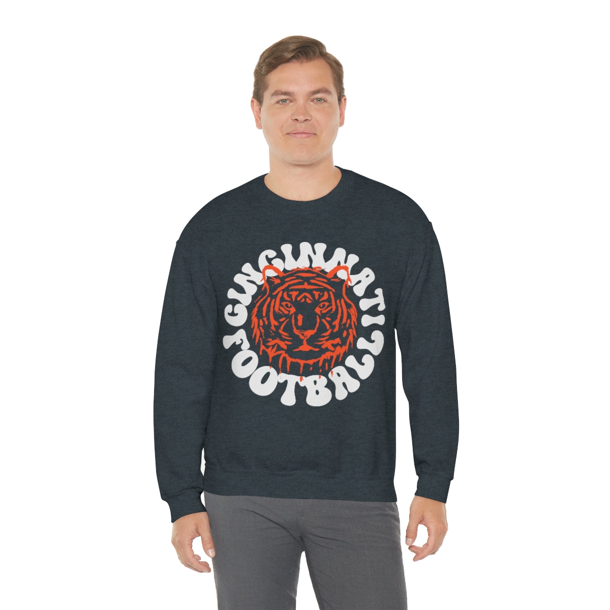 Retro Cincinnati Football Crewneck Sweatshirt - Happy Place Studio