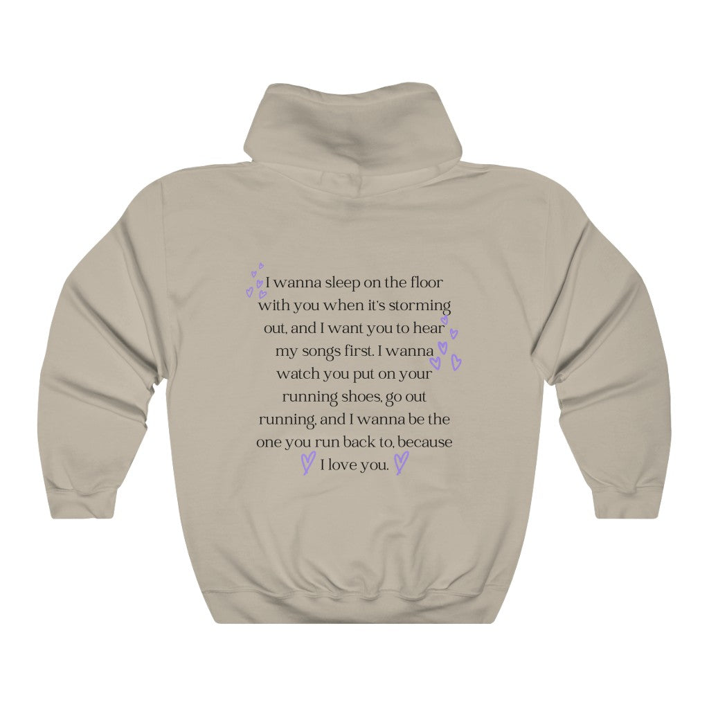 Purple Hearts Quote Hoodie - They Said It Studio