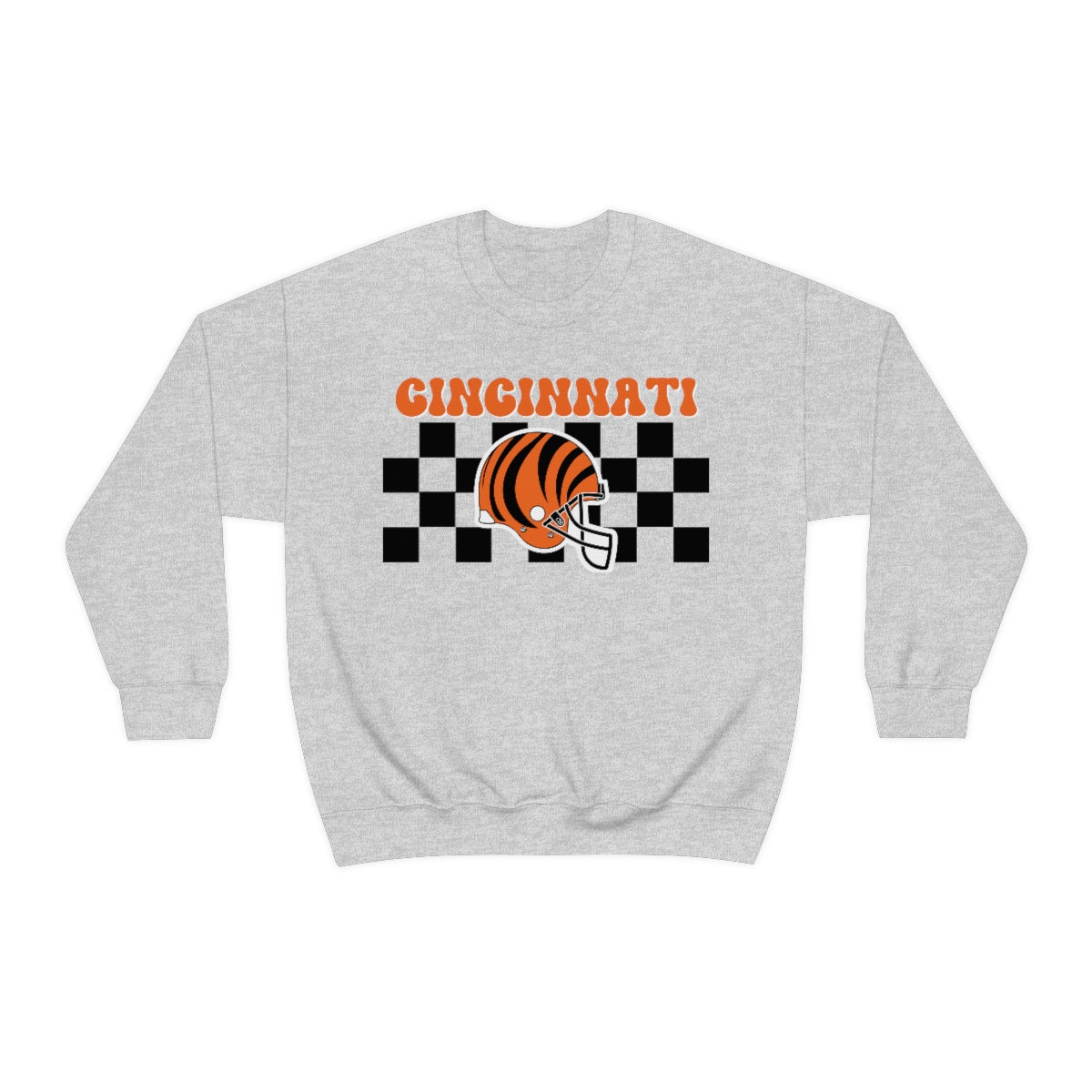 Checkered Cincinnati Crewneck Sweatshirt - Happy Place Studio