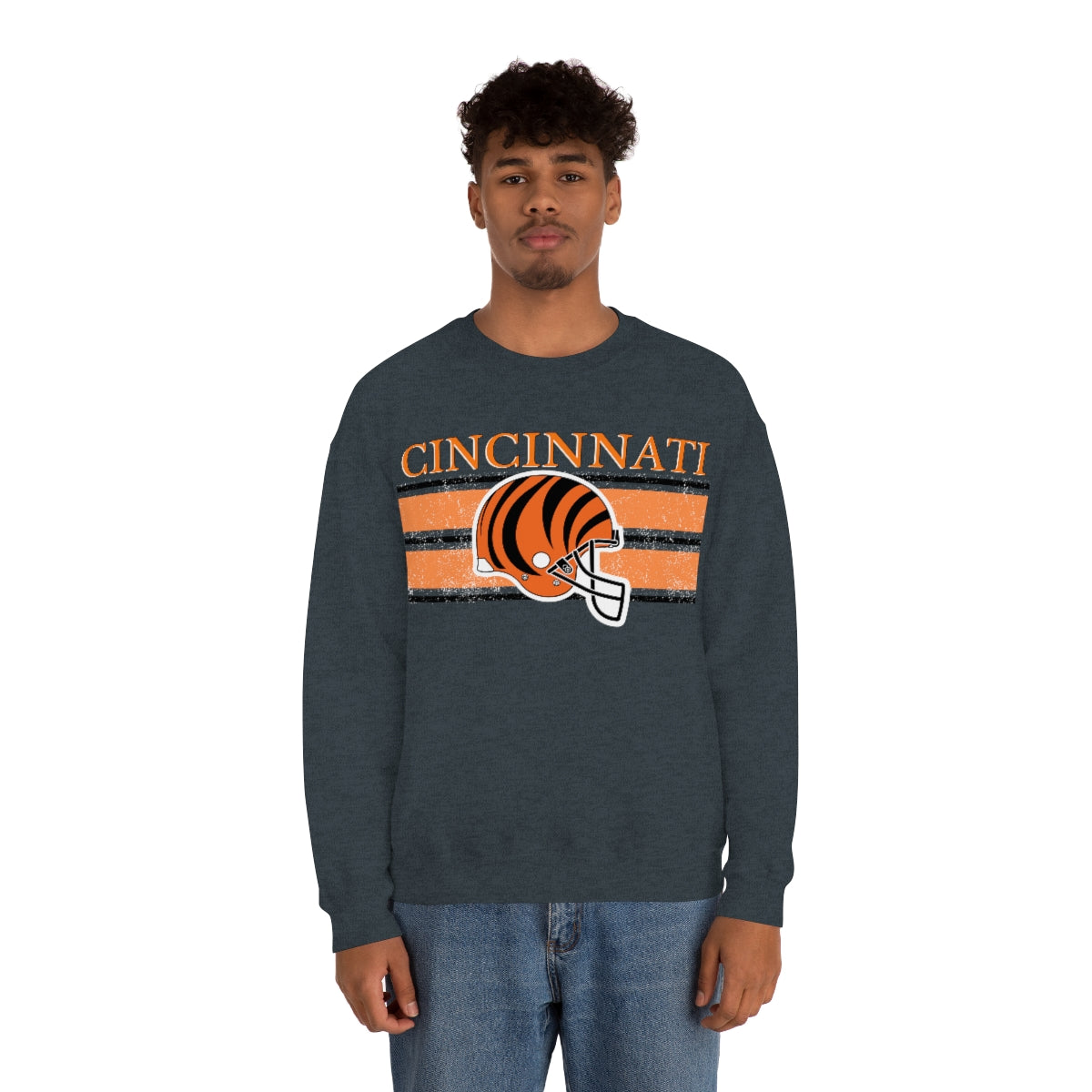 Vintage Cincinnati Orange Crewneck Sweatshirt - Happy Place Studio