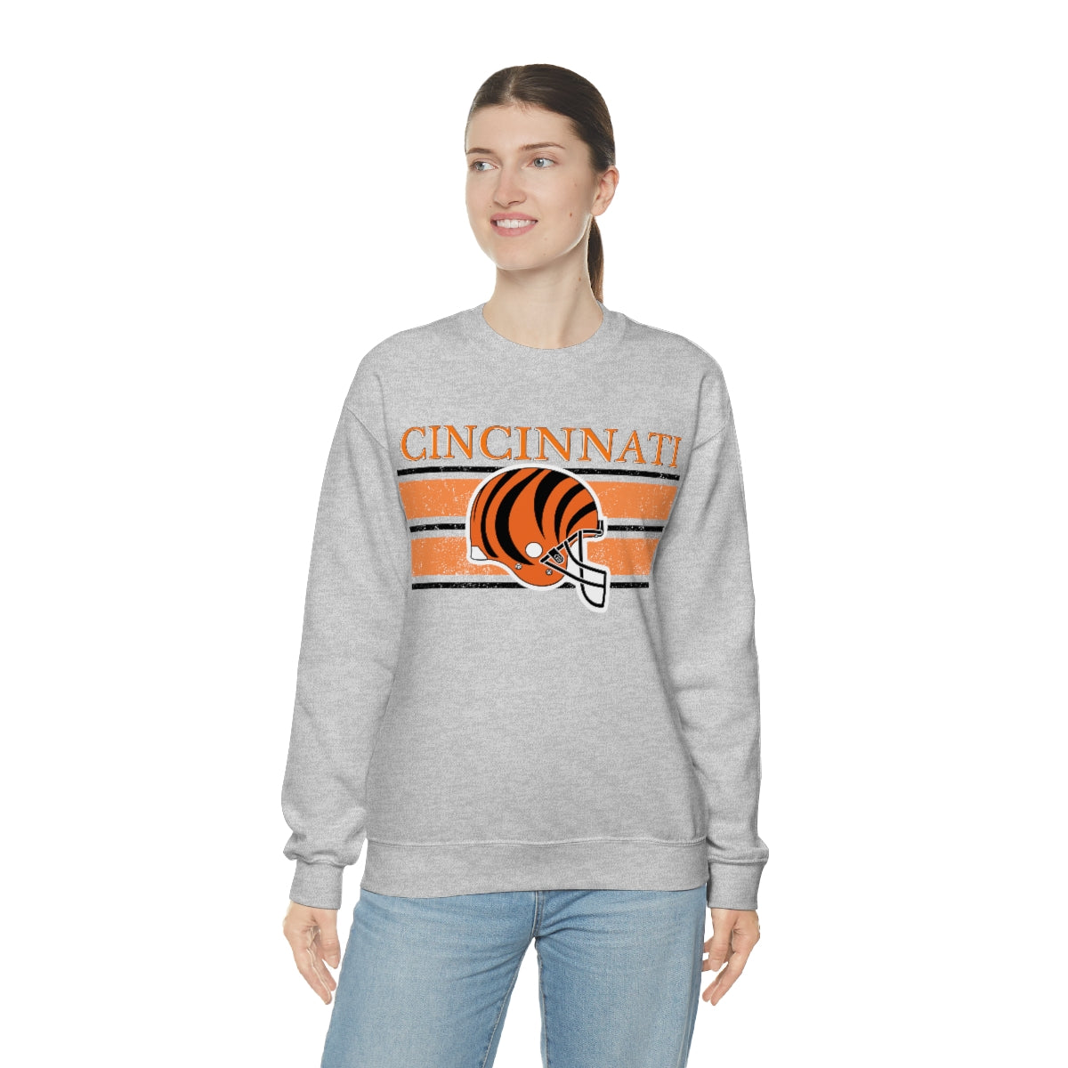 Vintage Cincinnati Orange Crewneck Sweatshirt - Happy Place Studio