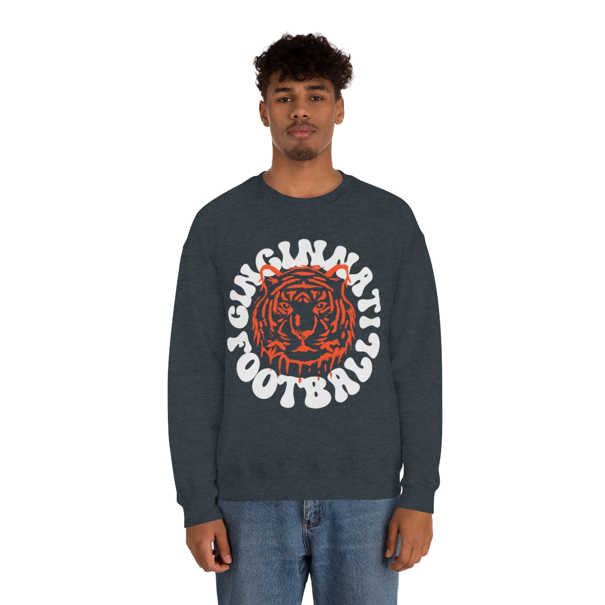 Retro Cincinnati Football Crewneck Sweatshirt - Happy Place Studio