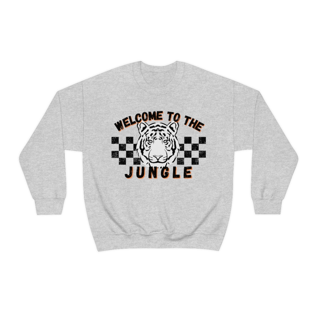 Welcome To The Jungle Checkered Crewneck Sweatshirt - Happy Place Studio
