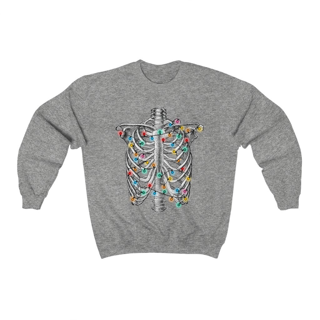 Christmas Ribcage Sweatshirt - Happy Place Studio