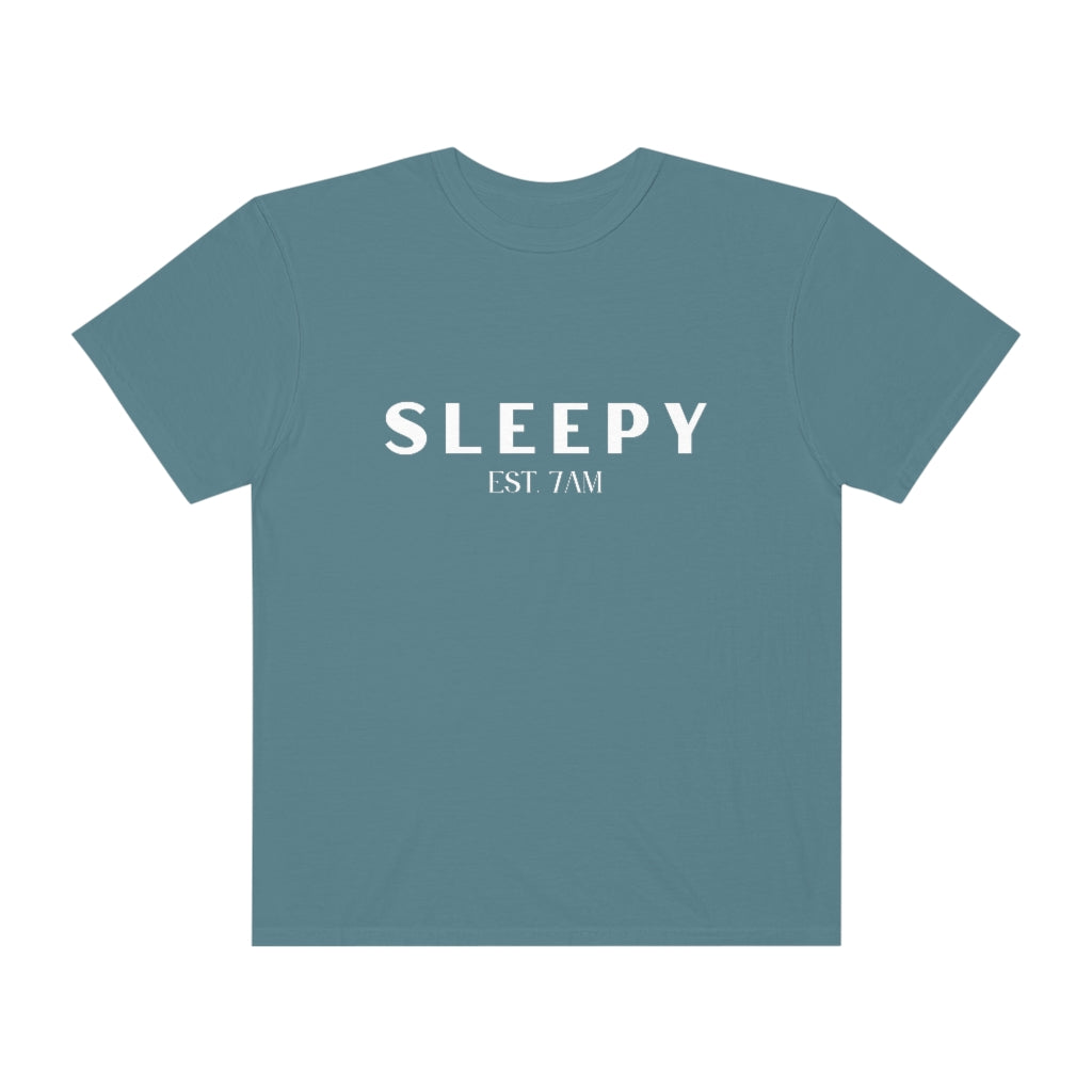 Sleepy White Lettering Tshirt - They Said It Studio