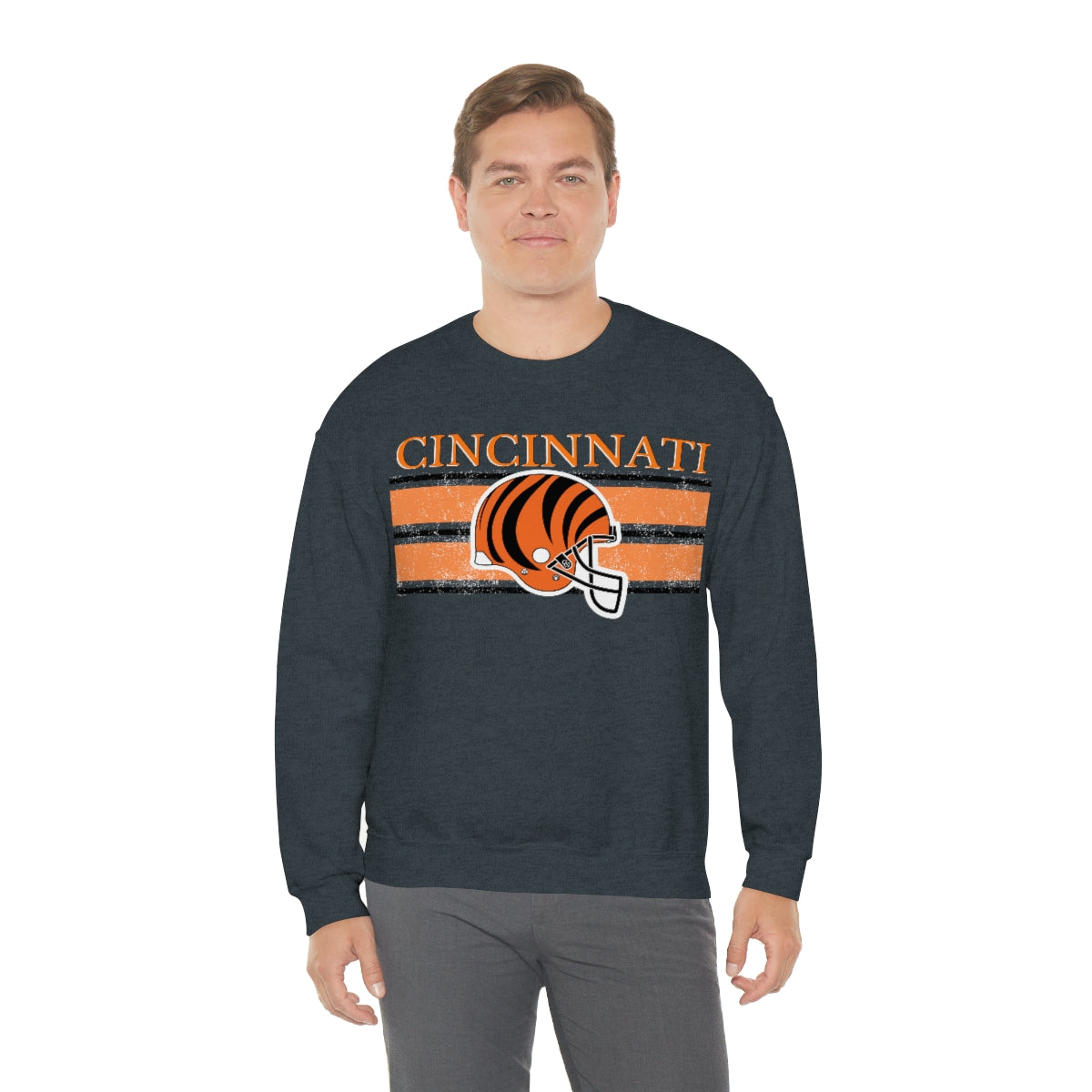 Vintage Cincinnati Orange Crewneck Sweatshirt - Happy Place Studio