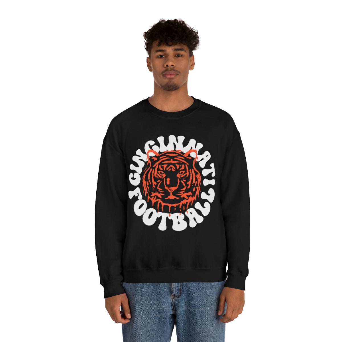 Retro Cincinnati Football Crewneck Sweatshirt - Happy Place Studio