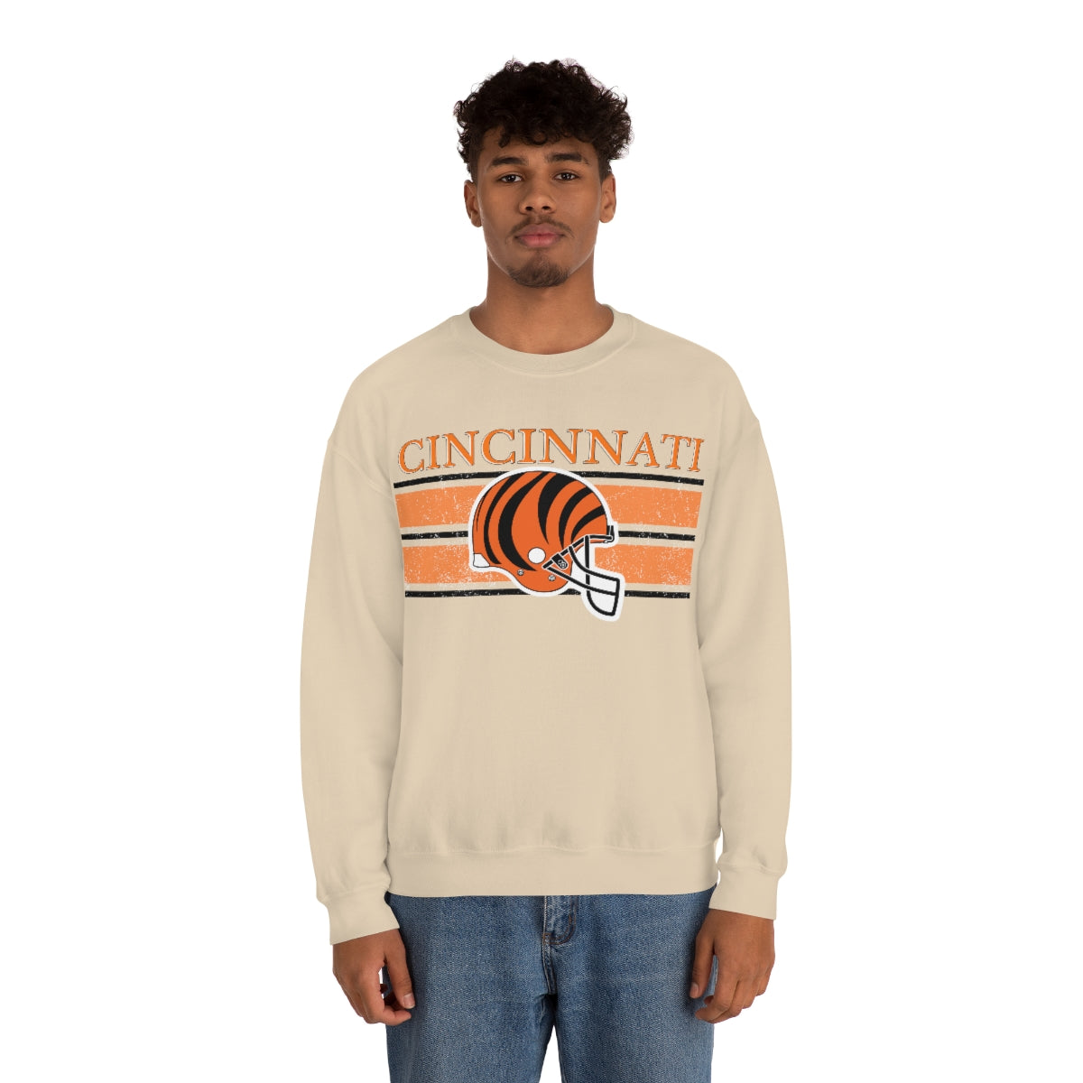 Vintage Cincinnati Orange Crewneck Sweatshirt - Happy Place Studio