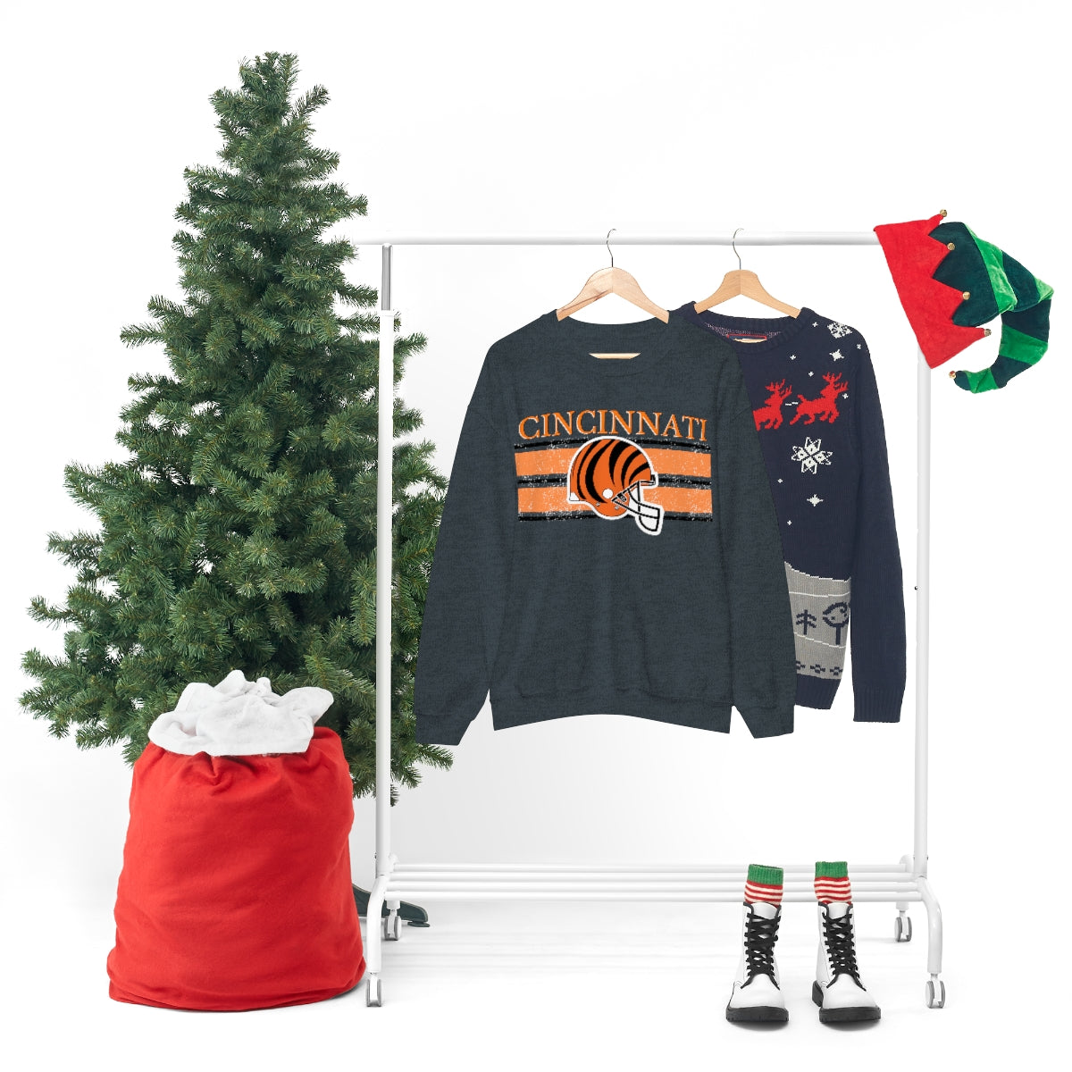 Vintage Cincinnati Orange Crewneck Sweatshirt - Happy Place Studio