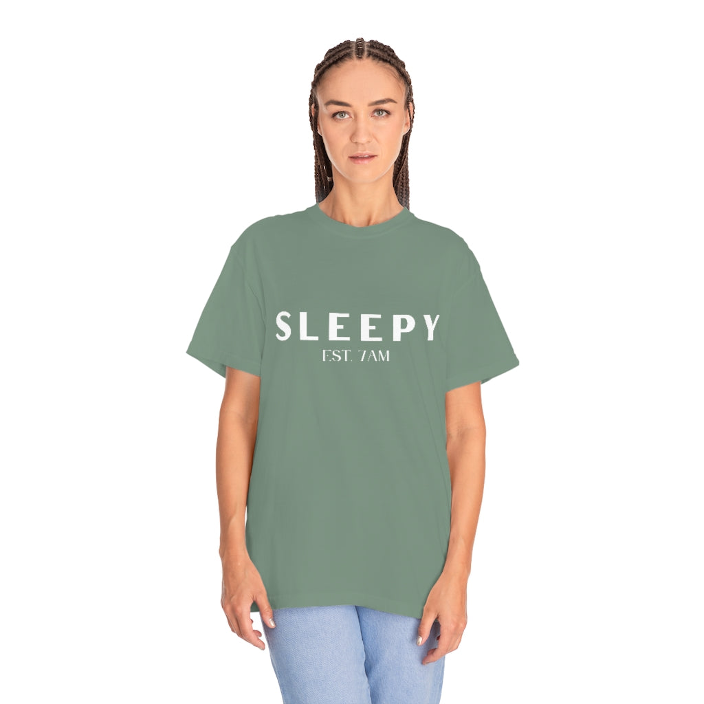 Sleepy White Lettering Tshirt - They Said It Studio