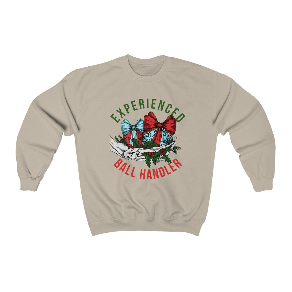 Experienced Ball Handler Christmas Sweatshirt - Happy Place Studio