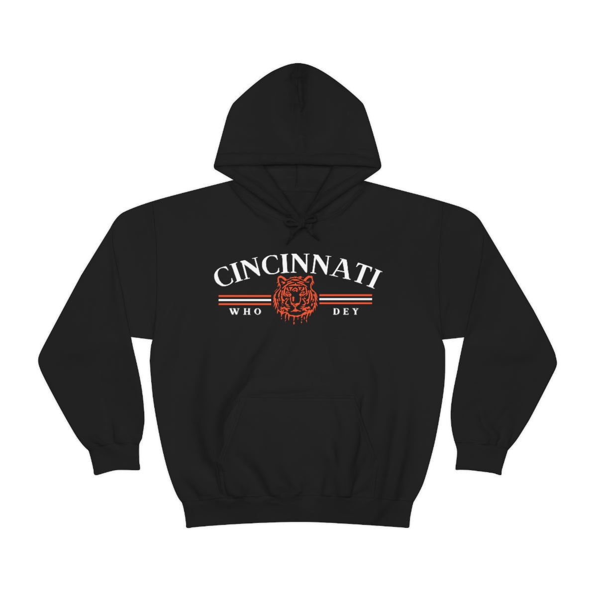 Vintage Style Cincinnati Who Dey Hoodie Sweatshirt - Happy Place Studio