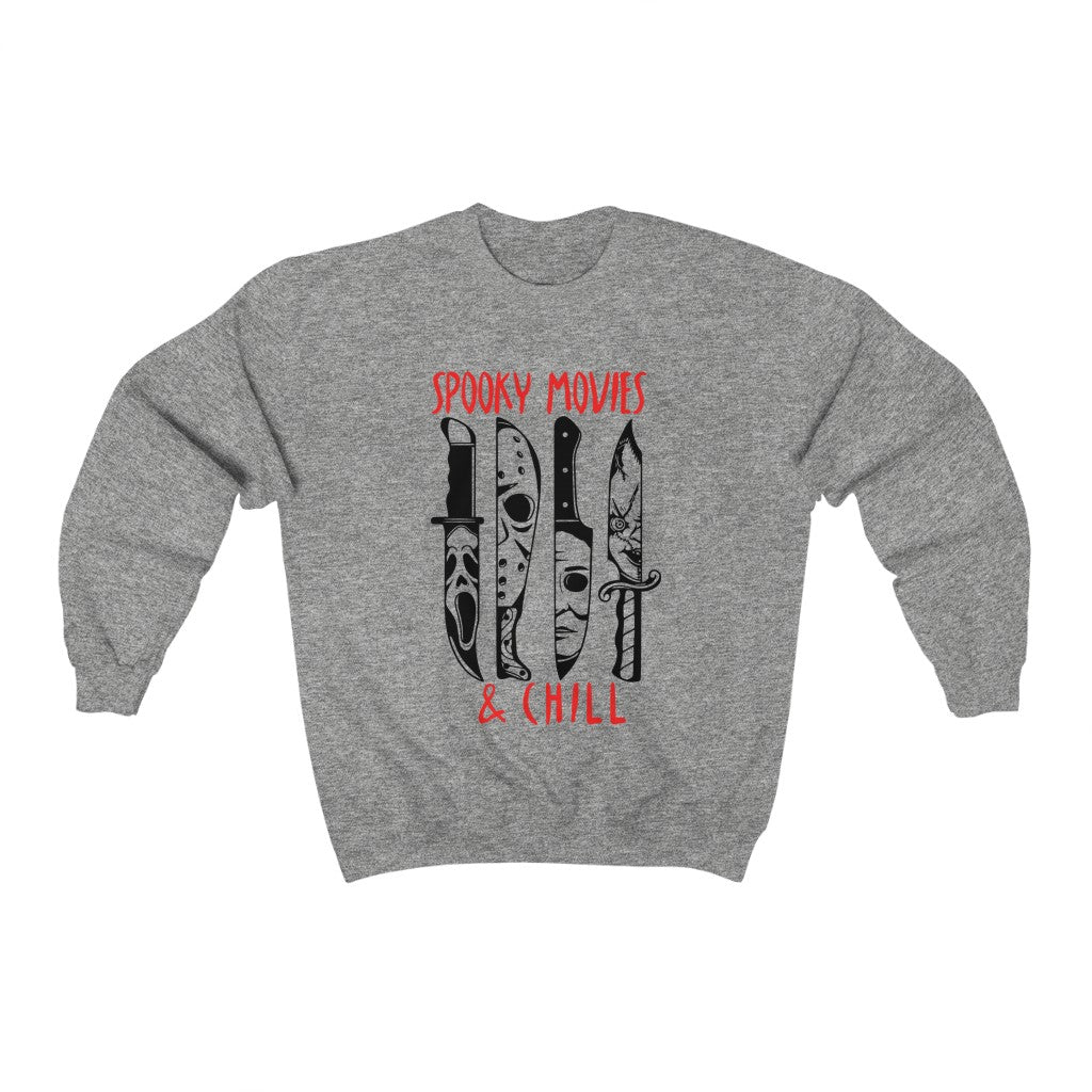 Spooky Movies & Chill Halloween Crewneck - Happy Place Studio