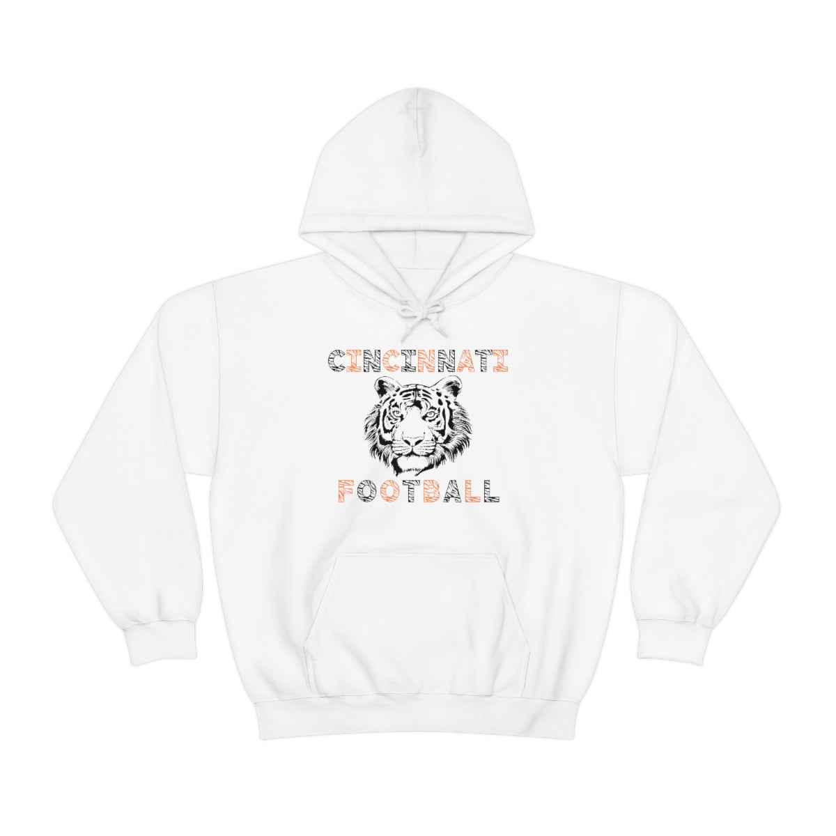 Cincinnati Football Tiger Stripes Hoodie Sweatshirt - Happy Place Studio