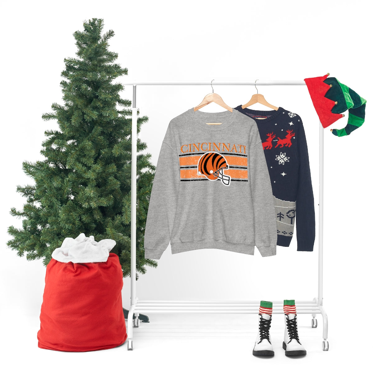 Vintage Cincinnati Orange Crewneck Sweatshirt - Happy Place Studio
