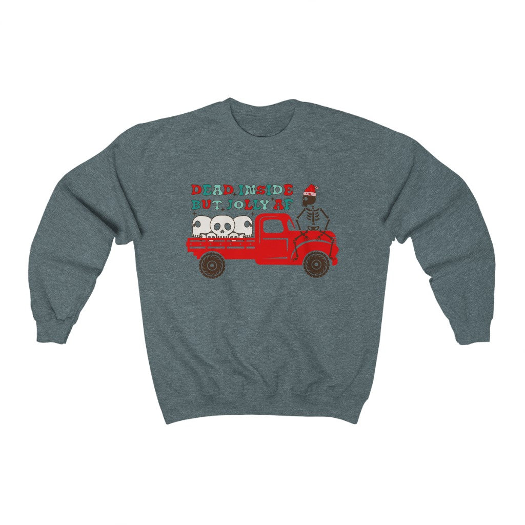 Dead Inside, but Jolly Sweatshirt - Happy Place Studio